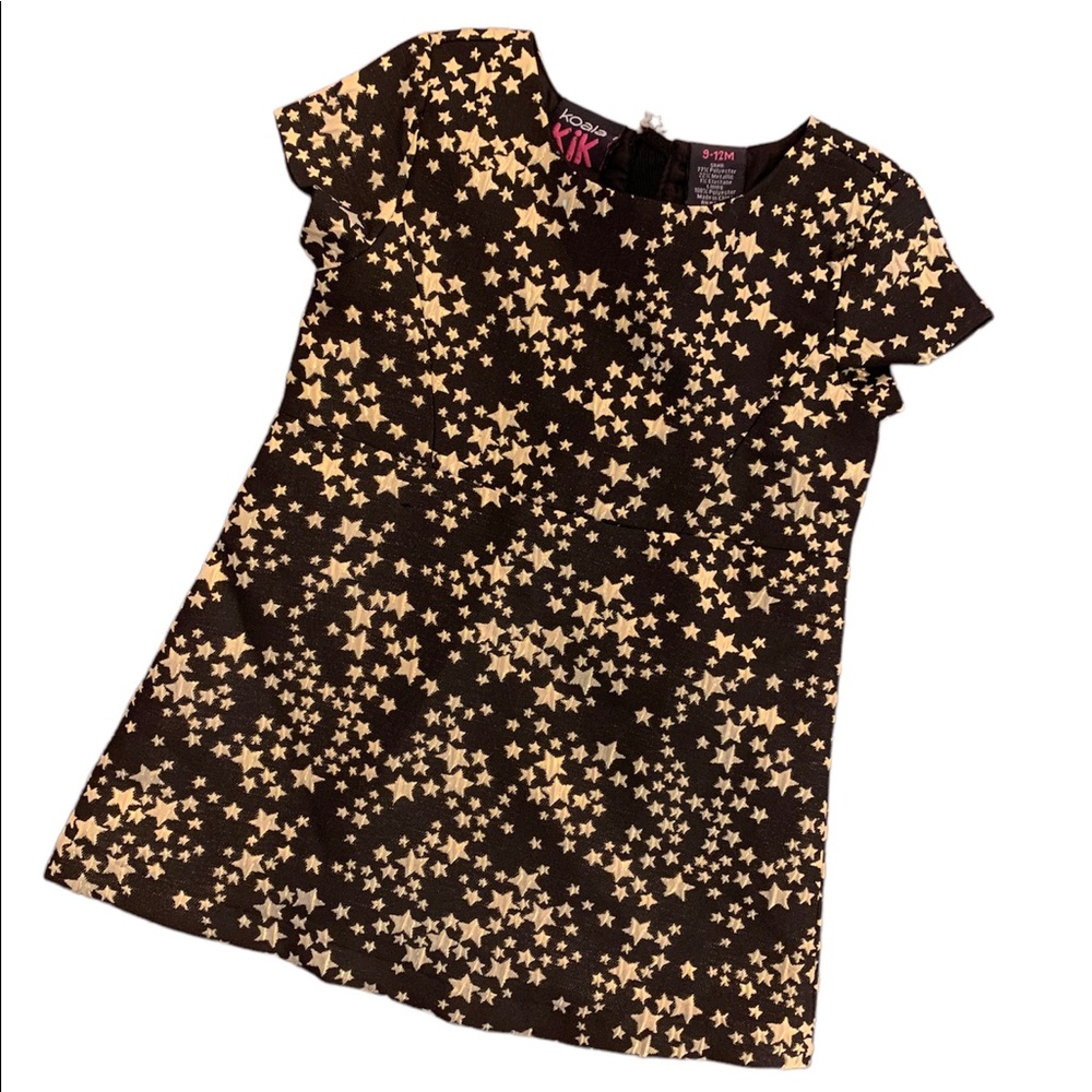Metallic Star Printed Party Dress